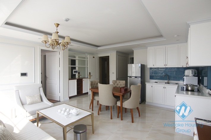 High floor luxury two bedrooms apartment for rent in city center, Hoan Kiem district, Ha Noi